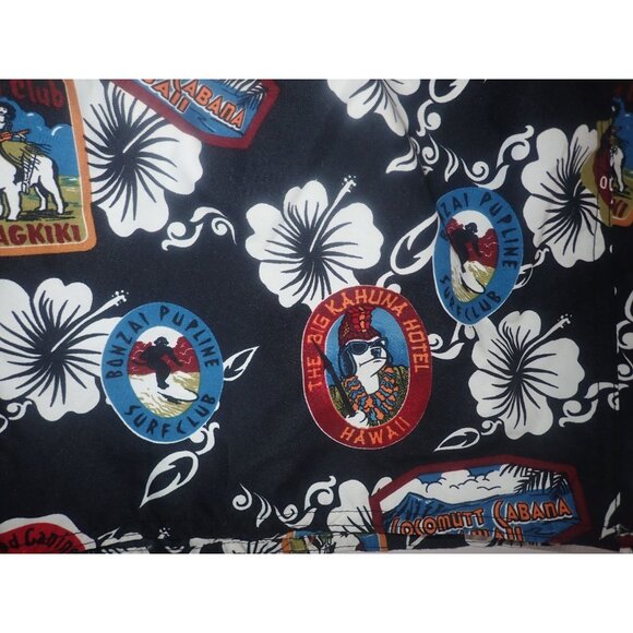 Big Dogs Swim Trunks Shorts Black Aloha Vacation Tropical Mesh Lined Mens‎ L - Picture 3 of 5